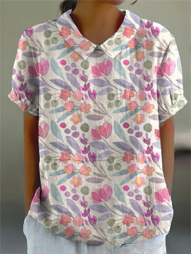 Damen Vintage Blumenmuster Bluse | Lässig - Image 10