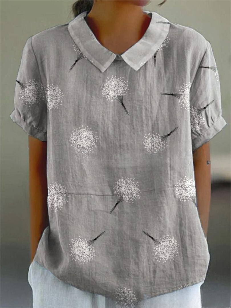 Damen Vintage Blumenmuster Bluse | Lässig - Image 11