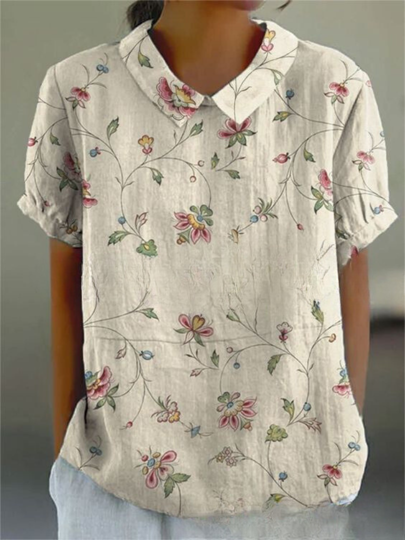 Damen Vintage Blumenmuster Bluse | Lässig - Image 13