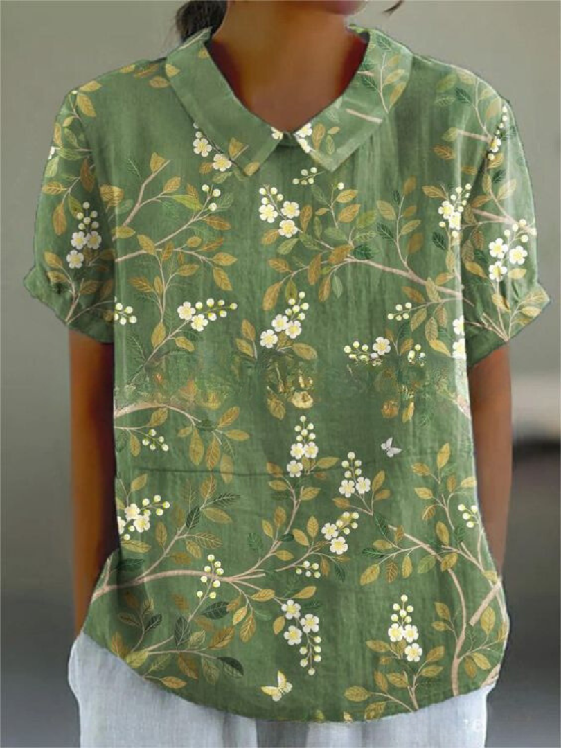 Damen Vintage Blumenmuster Bluse | Lässig - Image 6