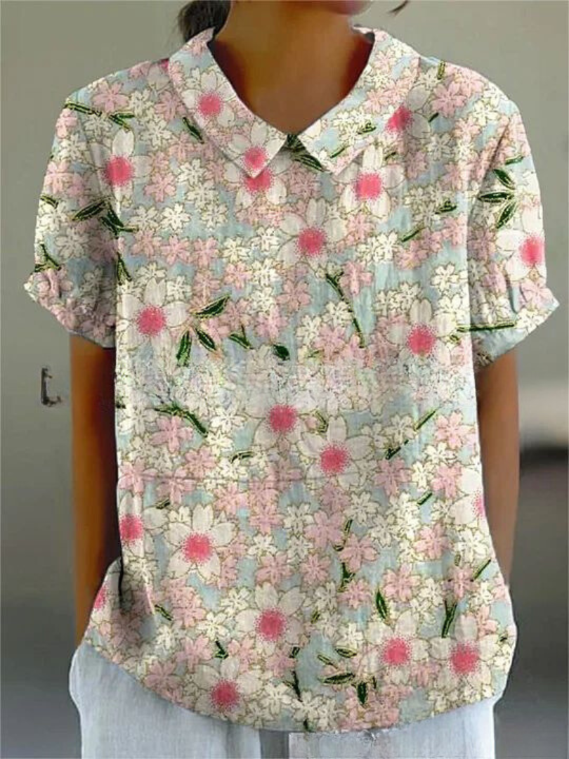 Damen Vintage Blumenmuster Bluse | Lässig - Image 7