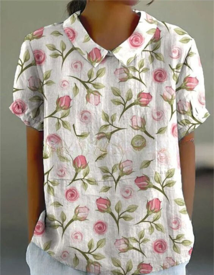 Damen Vintage Blumenmuster Bluse | Lässig - Image 8